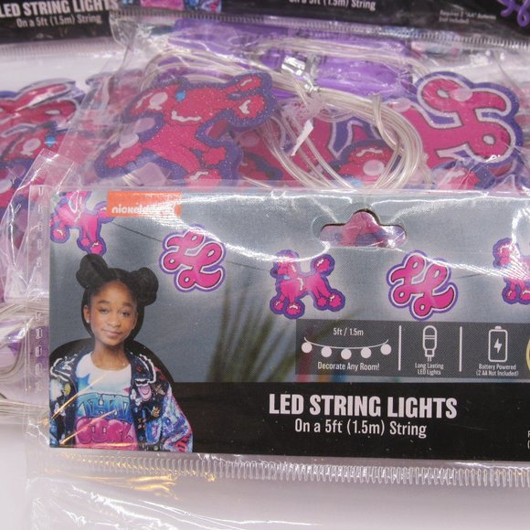 NICKELODEON LED 5FT STRING LIGHTS "THAT GIRL LAY LAY" BATTERY OPERATED SET OF 4 - Picture 5 of 5